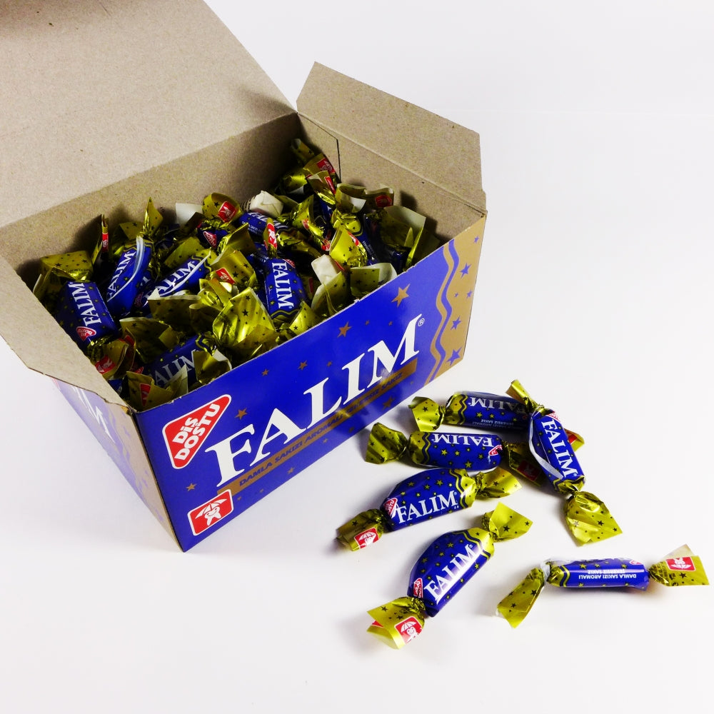 Falim Sugar Free Plain Chewing Gum, Mastic Flavored, Individually Wrapped 100 Pcs