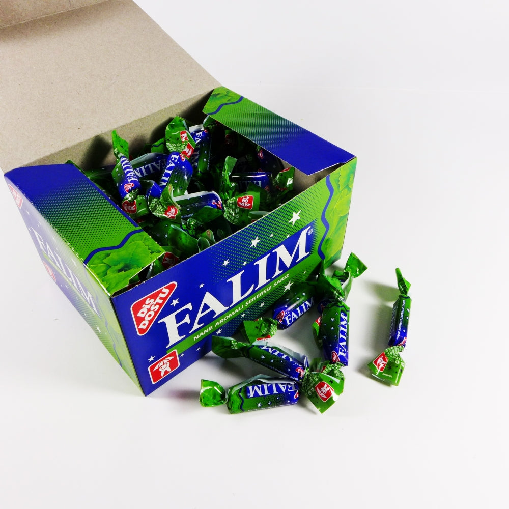 Falim Sugar Free Plain Chewing Gum, Individually Wrapped, Mint Flavored, 100 Pcs